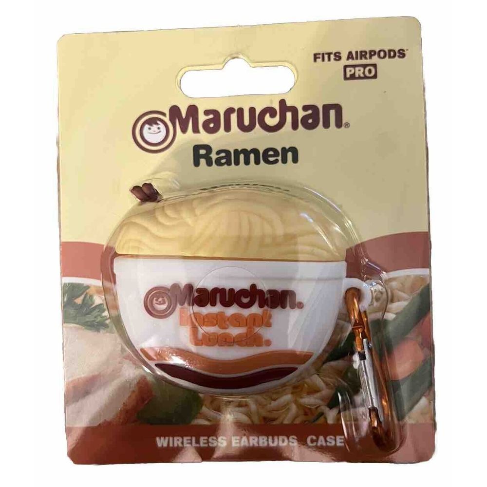 Maruchan Ramen Instant Lunch Silicone Apple Airpod Holder For Gen 1 & 2 BNIB